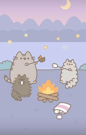 Pusheen 可愛風 — Moto Pad 壁紙
