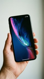 手中握持iPhone X的生活风格壁纸。