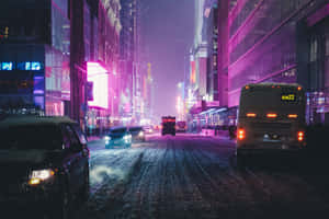 霓虹之城背景 — 霓虹城市 壁紙