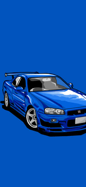 藍色汽車 — 小米18 Pro Max 壁紙