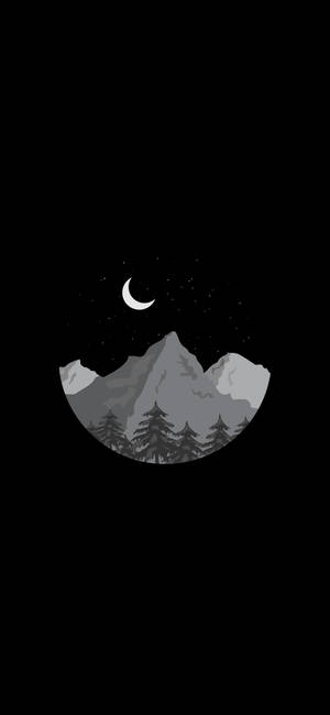 數位藝術山景 OLED 手機 — iPhone 16 Pro 壁紙
