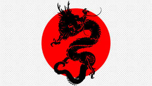 日本国旗上的日本龙艺术 — 日本龍 壁紙