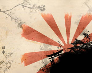 日本武士与旭日 — 日本武士 壁紙