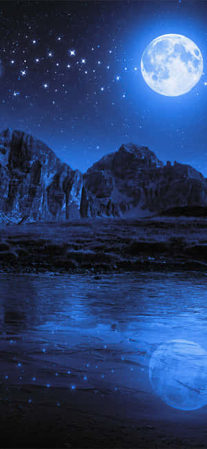 星星與月亮背景 — iPhone 11 Pro 壁紙