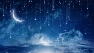 星空背景 — 月亮夜空 壁紙