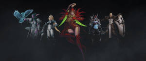 星海爭霸英雄與反派在《暴雪英霸》電玩遊戲中的預告封面桌布