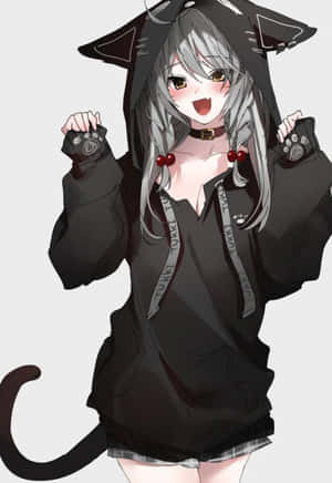 動漫女孩帽T圖片 — 可爱动漫女孩 壁紙