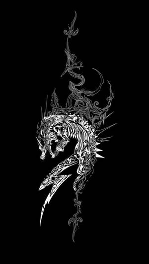 暗色主题黑白龙烟