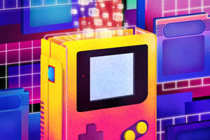 未來風格Game Boy Color藝術桌布