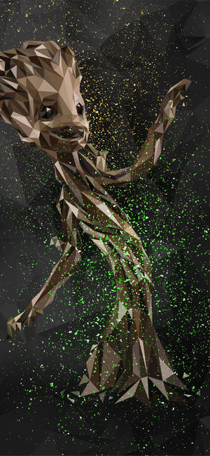 格魯特幾何藝術桌布 — iPhone 11 Pro 壁紙