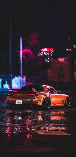 橘色JDM車款夜間美學