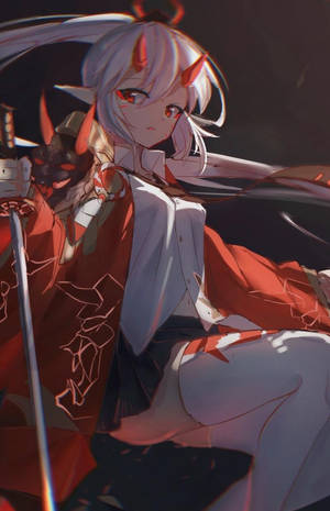 悲傷惡魔女孩 — 酷炫鬼灭之刃 壁紙