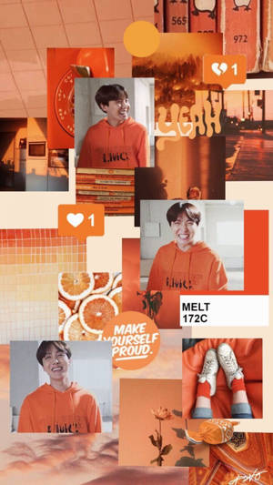 橙色防弹少年团美学Jhope — BTS 美學 壁紙