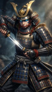 酷炫动漫壁纸，描绘武士拔刀瞬间。 — iPhone 5 壁紙