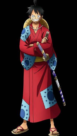 武士路飛微笑 — 海贼王 iPhone 壁纸 壁紙