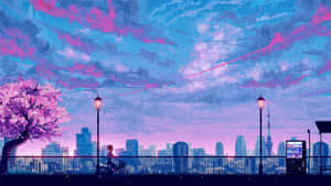 紫色动漫背景