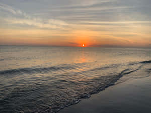 海灘夕陽圖片 — 海灘日落 壁紙
