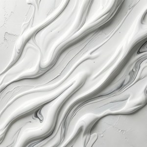 流動的白色流體藝術，帶有細微陰影，是一件動態的抽象作品。 — 白色美学 壁紙