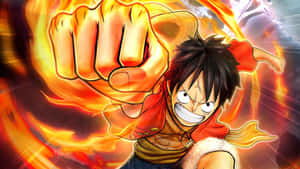 海賊王 - 手握拳頭的角色 — 魯夫 壁紙