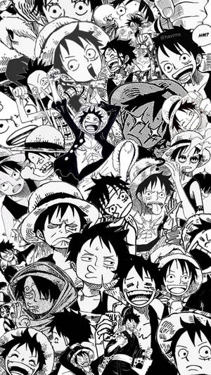 海贼王手机路飞漫画拼贴壁纸