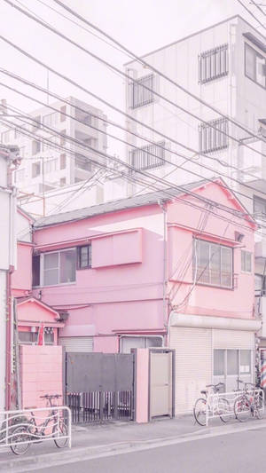 白色建築旁的粉色美學居家