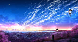紫色動畫背景