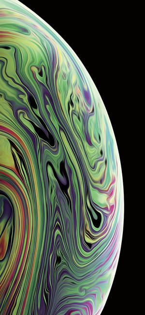 濃重黃綠色 iPhone Xs 桌布 — iPhone Xs 壁紙