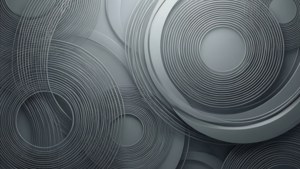灰色圆圈与线条构成的现代抽象艺术 — 灰色调 壁紙