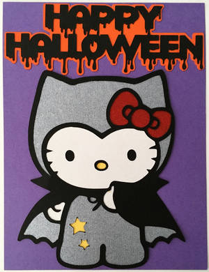灰色蝙蝠Hello Kitty萬聖節桌布 — Hello Kitty 萬聖節 壁紙