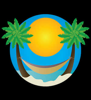 熱帶海灘圖標