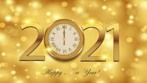 2021 新年快樂 — 金色美学 壁紙
