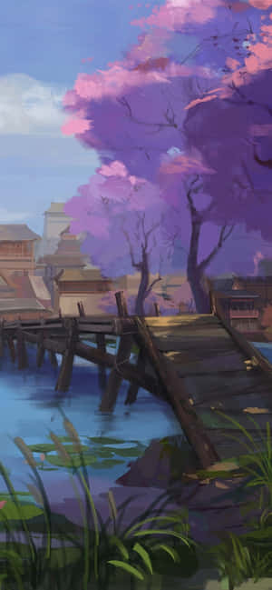 水彩畫iPhone — Redmi Note 15 壁紙