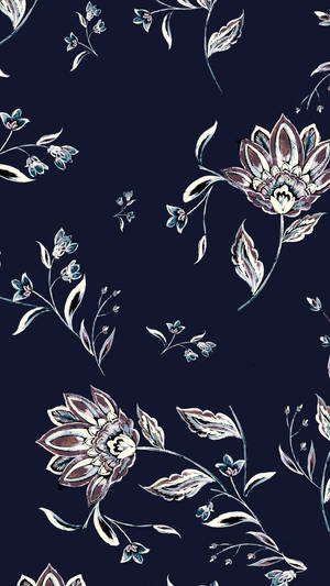 白色花朵轮廓花卉iPhone壁纸 — 花卉苹果手机 壁紙