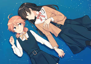 百合动漫星座艺术壁纸 — 动漫女同 壁紙
