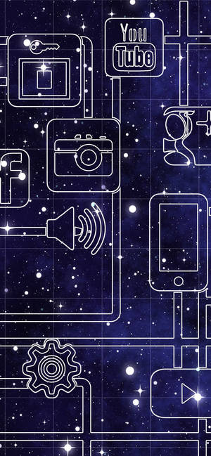 社群媒體幾何線條 — Samsung S23 Ultra 壁紙