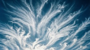 抽象天空中的卷雲，宛如筆觸般流動。 — 天空景观 壁紙
