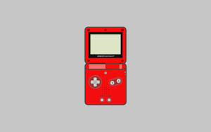 簡約紅版Game Boy Advance SP桌布藝術