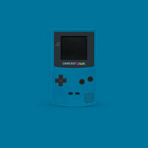簡約藍色Game Boy Color桌布