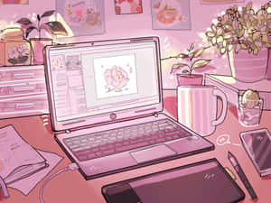 粉紅動漫美學圖片 — 粉紅美學 GIF 壁紙