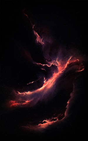 紅色雷雲 OLED iPhone — OLED 壁紙