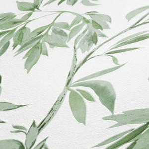 绿色与白色美学水彩画 — 暗绿色美学 壁紙