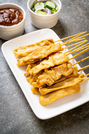 美味沙爹鸡肉串——东南亚风味 — 华为MatePad 11.5 S (2025) 壁紙