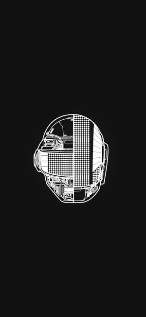Daft Punk 頭盔內部視角融合桌布
