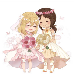 動漫女同婚禮桌布 — 动漫女同 壁紙