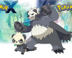 與頑皮熊貓和流氓熊貓的激烈戰鬥時刻，Pokemon X 和 Y — 动漫笔记本 壁紙