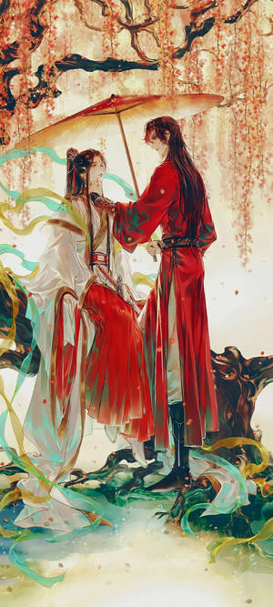 花城在樱花树下壁纸 — Pixel 10 壁紙