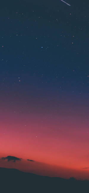 1125x2436 夜空夕陽粉色自然iPhone X桌布。iPhone X — iPhone X 壁紙