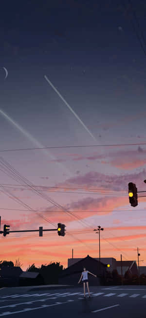 動畫 夕陽 iPhone — Motorola Edge 70 Max 壁紙