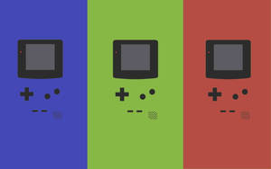 藍綠紅三色 Game Boy Color 藝術桌布