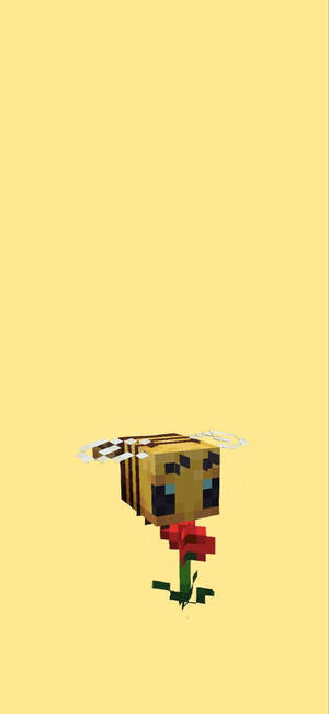 Minecraft蜜蜂與花朵桌布 — iPhone Air 壁紙
